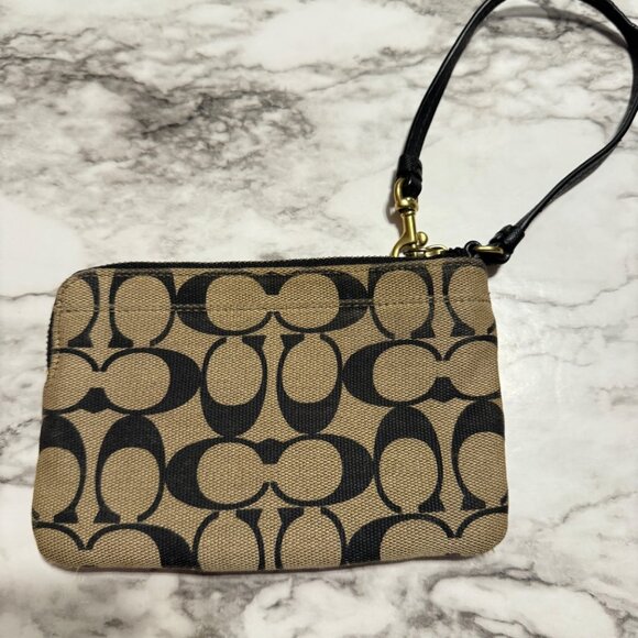 COACH Signature Canvas Wristlet - Picture 2 of 7